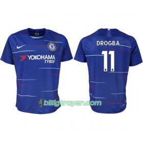 Billige Fotballdrakter Chelsea DROGBA 11 Hjemmedraktsett 2018/19 Kortermet